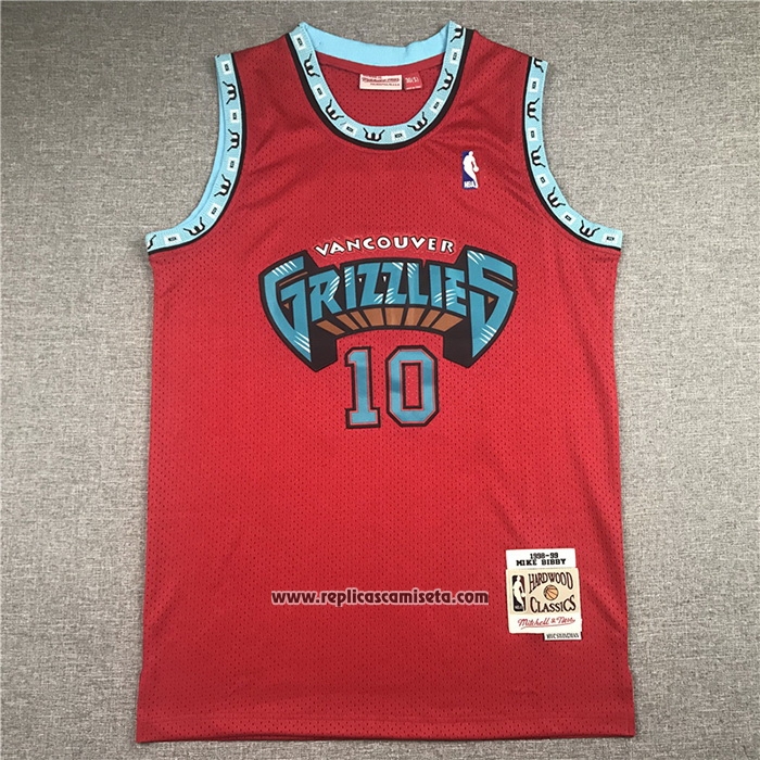 Camiseta Memphis Grizzlies Mike Bibby #10 Mitchell & Ness 1998-99 Rojo